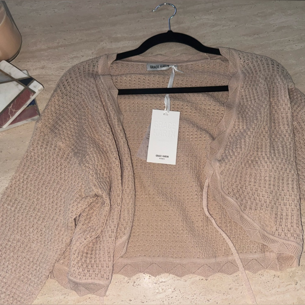 Grace Karin Blush Knit Cardigan